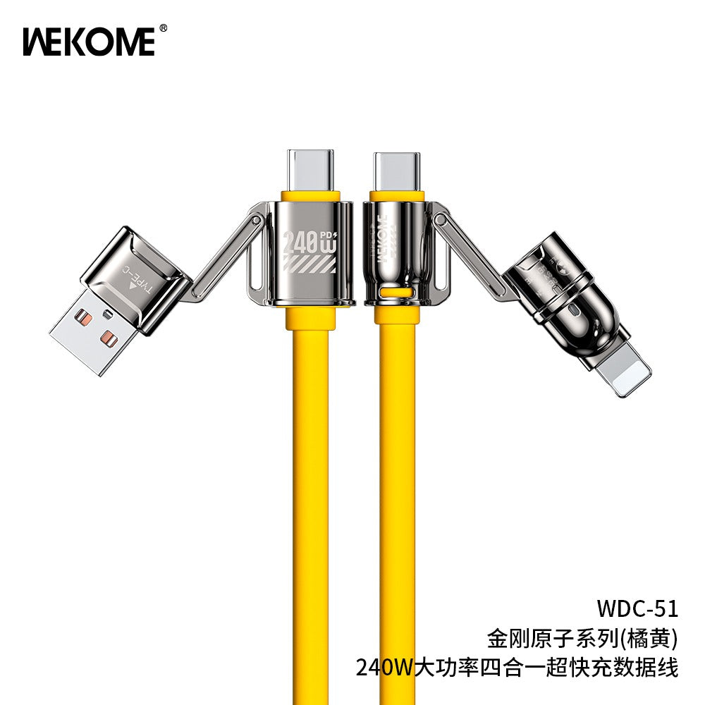 WEKOME WDC-51 Charging Cable | 4-in-1 interchangeable cable.