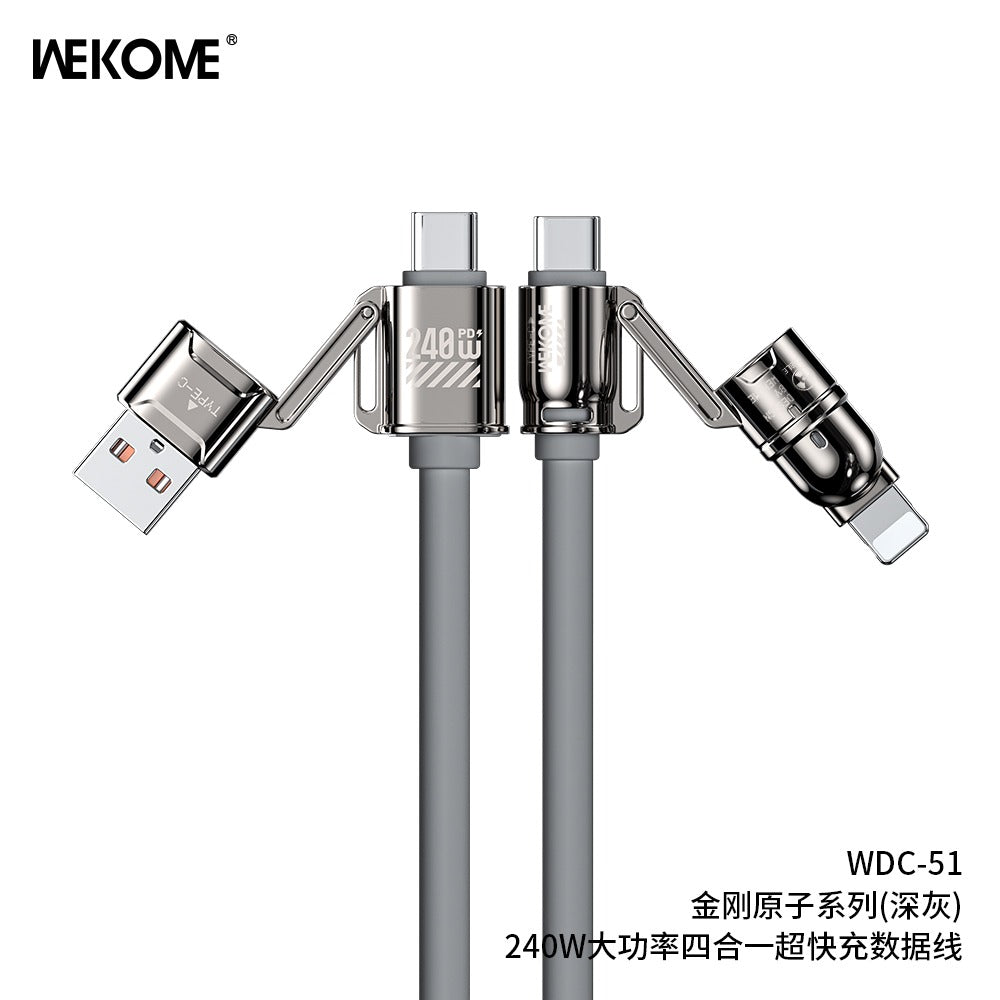 WEKOME WDC-51 Charging Cable | 4-in-1 interchangeable cable.