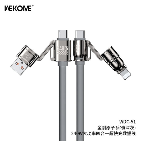 WEKOME WDC-51 Charging Cable | 4-in-1 interchangeable cable.