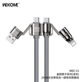WEKOME WDC-51 Charging Cable | 4-in-1 interchangeable cable.