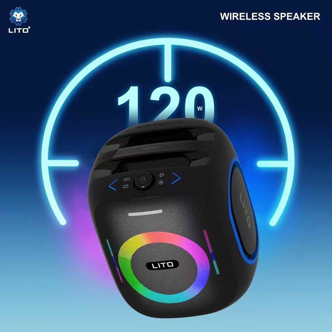 LITO 120W Wireless HighPower Bluetooth Party Speaker | IPX5 Splash Proof |