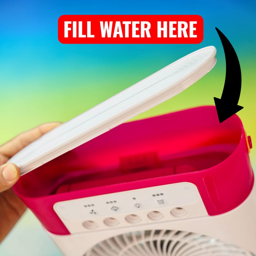 Portable Mist Cooler Fan | with Water Spray | Desk, Home & Office