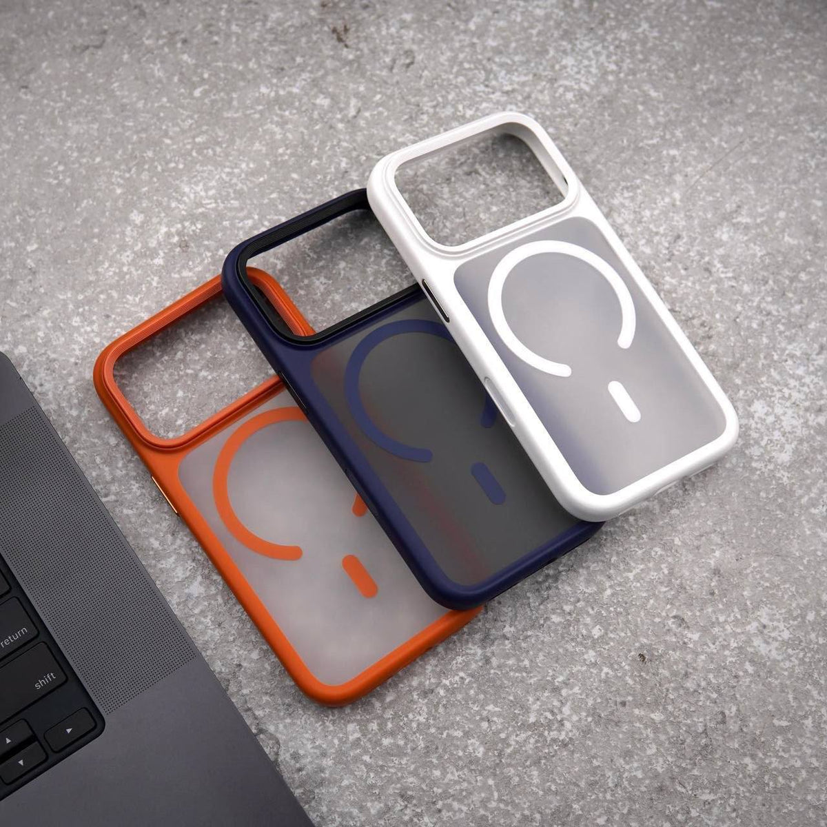 MagSafe Frosted Border Case |  Shockproof MagSafe Compatible Protective Cover