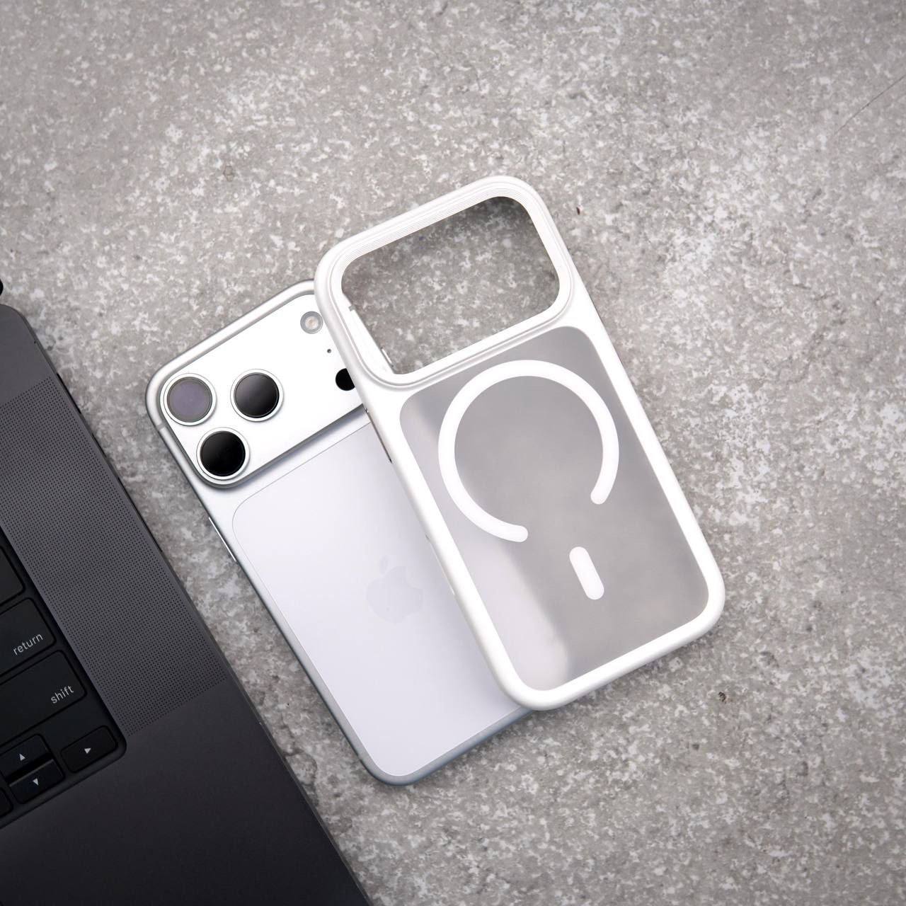 MagSafe Frosted Border Case |  Shockproof MagSafe Compatible Protective Cover