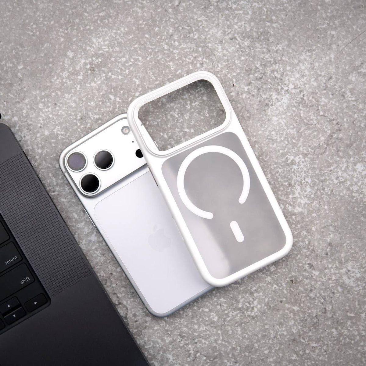 MagSafe Frosted Border Case |  Shockproof MagSafe Compatible Protective Cover