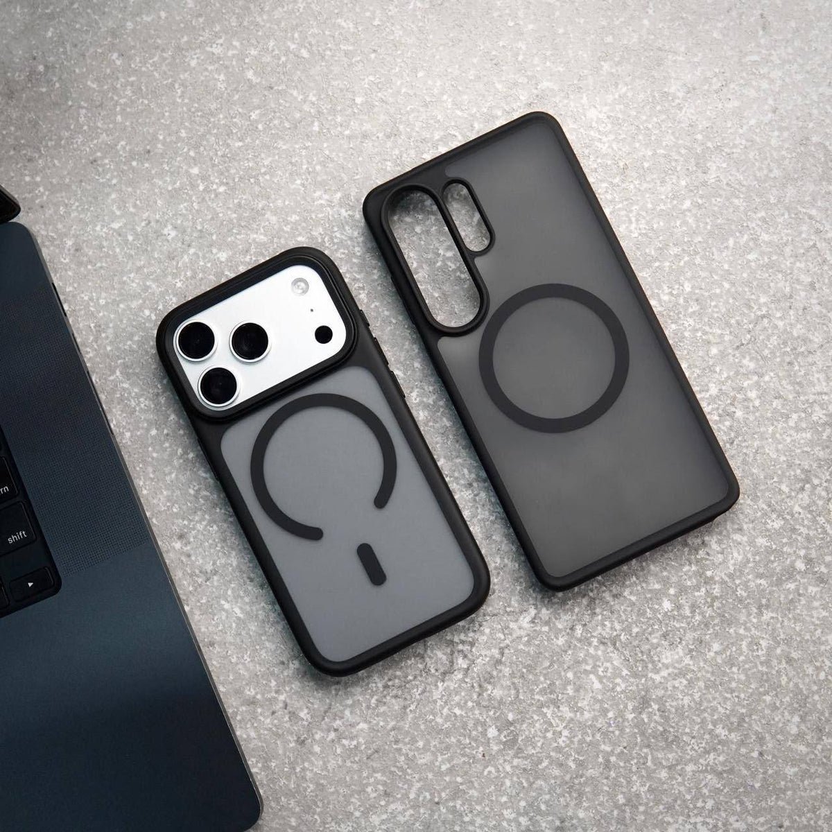MagSafe Frosted Border Case |  Shockproof MagSafe Compatible Protective Cover
