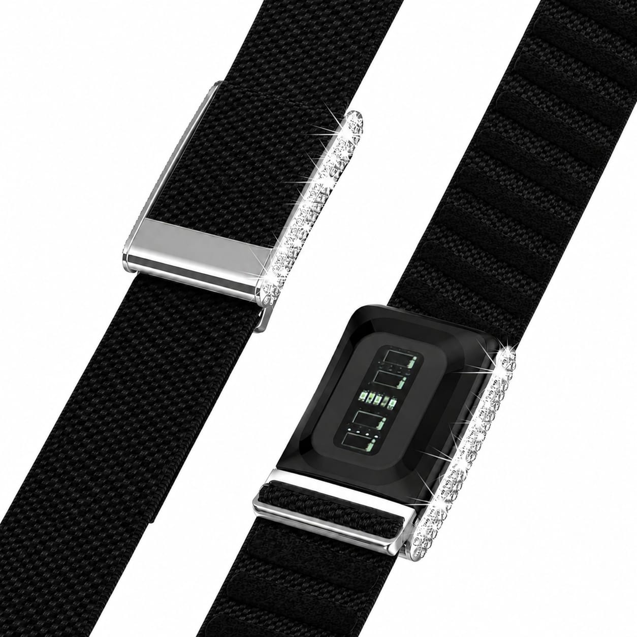 Elastic Nylon WOOP band with Rhinestone Buckle Compatible with Both 5.0MG & 5.0PEAK