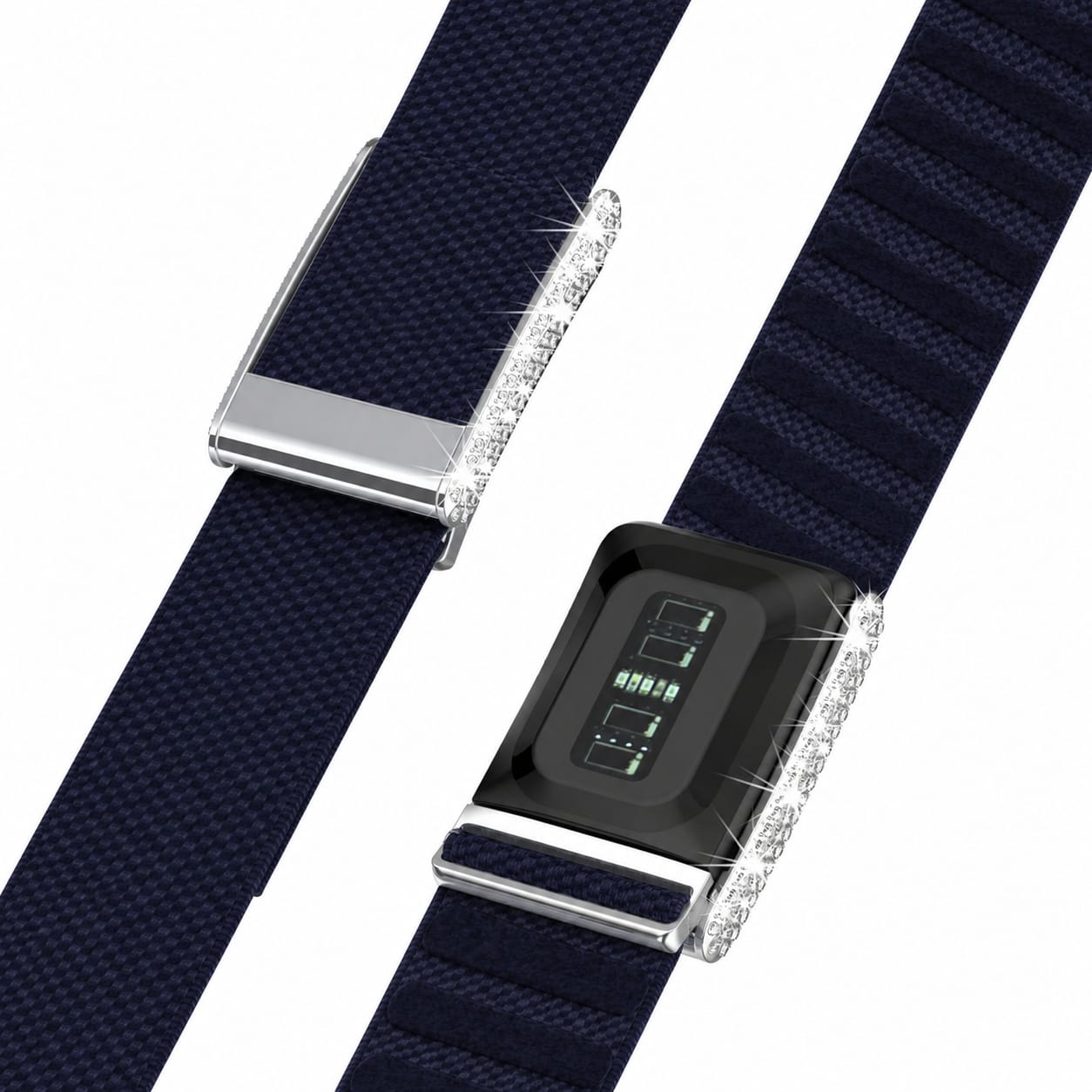 Elastic Nylon WOOP band with Rhinestone Buckle Compatible with Both 5.0MG & 5.0PEAK