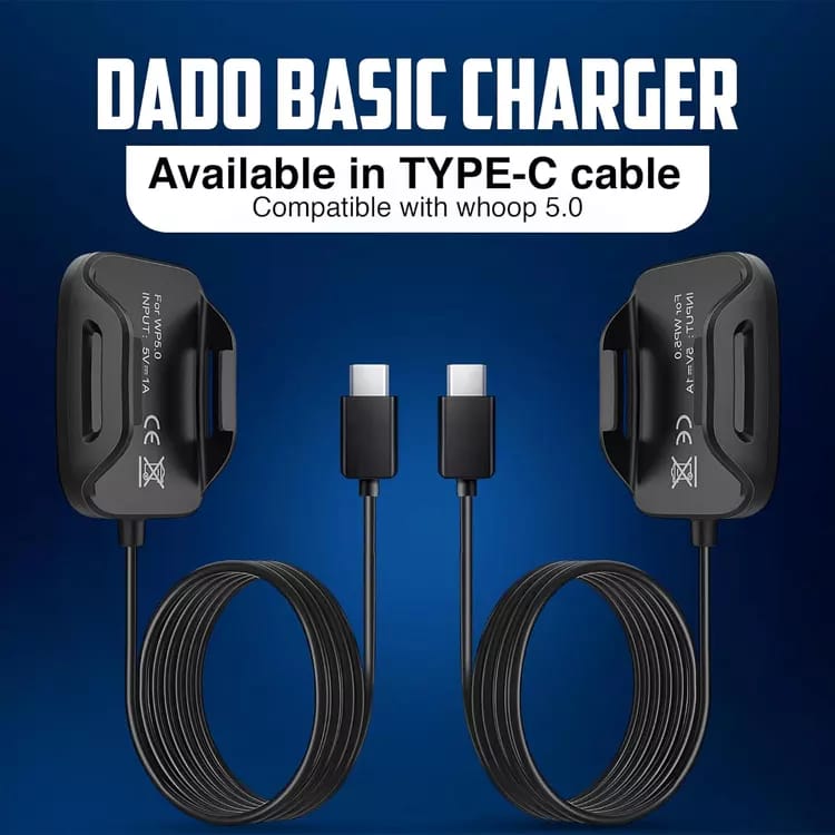 Whoop Charger Compatible with both 5.0peak and mg Magnetic Charging Cable with Type-C Charger Dock | 1 Meter Fast Charging Replacement Cable for Whoop Fitness Tracker Band | Durable & Compact Charging Accessory
