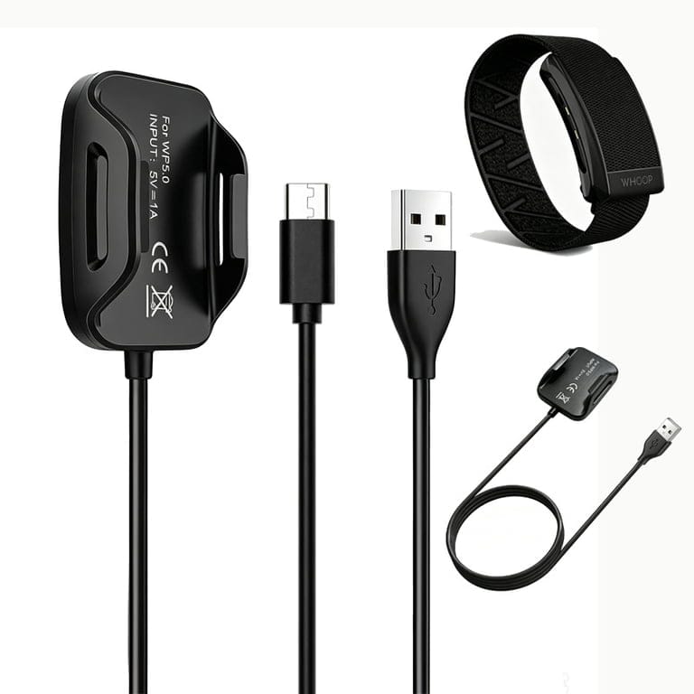 Whoop Charger Compatible with both 5.0peak and mg Magnetic Charging Cable with Type-C Charger Dock | 1 Meter Fast Charging Replacement Cable for Whoop Fitness Tracker Band | Durable & Compact Charging Accessory