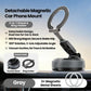 Foldable Car Mount, 360 degree Rotating Phone Holder, Detachable Ring- Compact Storage, Adjustable Viewing Angle, Stable Placement, Detachable Ring Grip, Easy Daily use