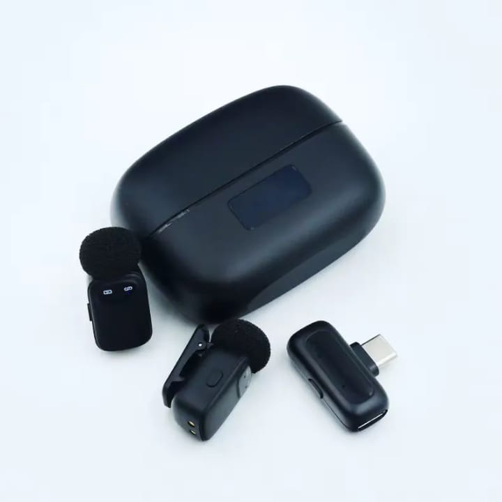 mini Wireless Lavalier Microphone for Android/PC/Tablets with Charging Case, Third-Level Noise Reduction, 30H Battery Life, Lapel Microphone Wireless for Video Recording vlogging, Interview