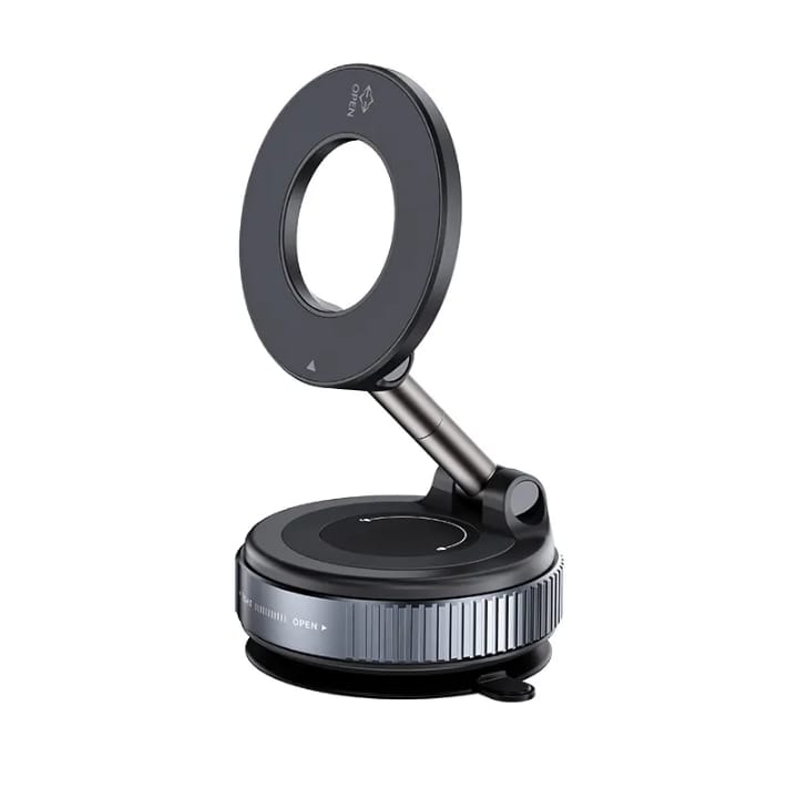 Magnetic Mobile Phone Holder, 360° Rotating Dashboard Mobile Mount, Universal Magnetic Mobile Holder with Metal Ring for iPhone, Android & All Smartphones