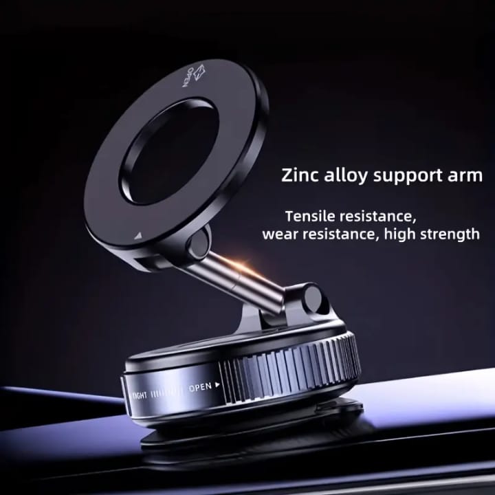 Magnetic Mobile Phone Holder, 360° Rotating Dashboard Mobile Mount, Universal Magnetic Mobile Holder with Metal Ring for iPhone, Android & All Smartphones