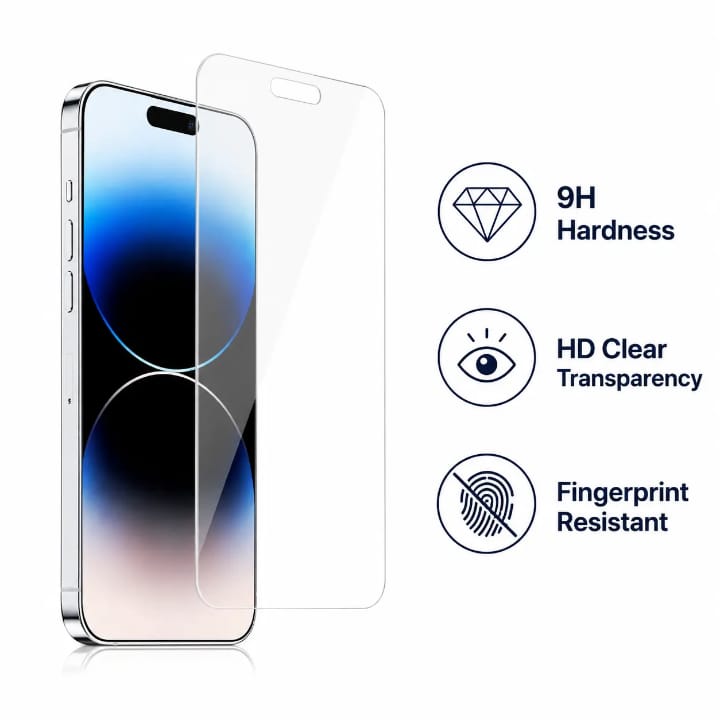 Xlevel Full Screen Protector tempered Glass Compatible with iPhone