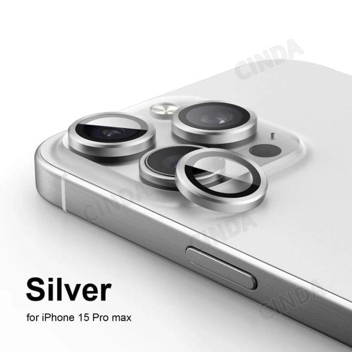 Tempered glass Camera lens Metal ring Protector for iPhone and Samsung, Anti - Scratch, Easy to Install