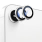 Tempered glass Camera lens Metal ring Protector for iPhone and Samsung, Anti - Scratch, Easy to Install