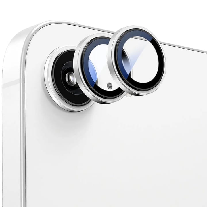 Tempered glass Camera lens Metal ring Protector for iPhone and Samsung, Anti - Scratch, Easy to Install