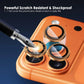 Tempered glass Camera lens Metal ring Protector for iPhone and Samsung, Anti - Scratch, Easy to Install
