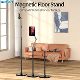 TELESIN Magnetic Phone Tablet Floor stand, Aluminum Alloy phone Holder for Video Recording, Adjustable/Magsafe /Iphone/ Android