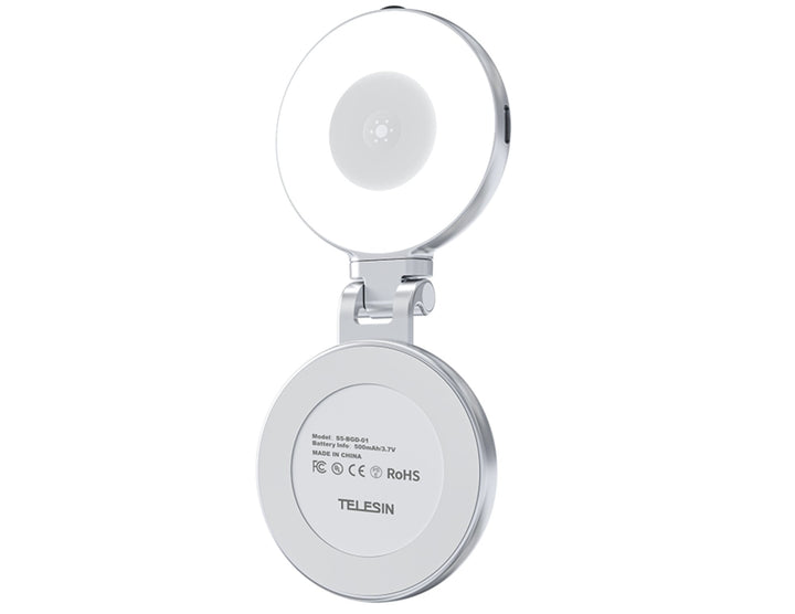 TELESIN Magnetic Selfie Light, 360 degree LED Ring Fill Light with Mirror for Selfie/Photography/Video calls