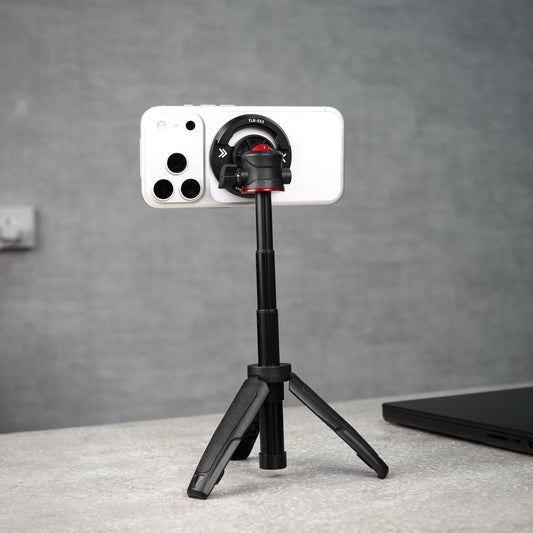 Mini Tripod Stand for phone camera with holder cold shoe and Magnetic Mobile Phone Tripod mount Adapter with 1/4 inch