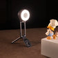 LED Magnetic Selfie Light, Upgraded 360degree with Mirror black
