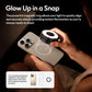 LED Magnetic Selfie Light, Upgraded 360degree with Mirror black