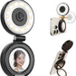 LED Magnetic Selfie Light, Upgraded 360degree with Mirror black