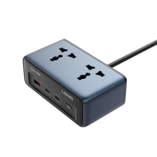 LDNIO Gan Desktop Power Strip Extension Board with 45w -  Multi Port Extension with Switch , 2M Power Cord