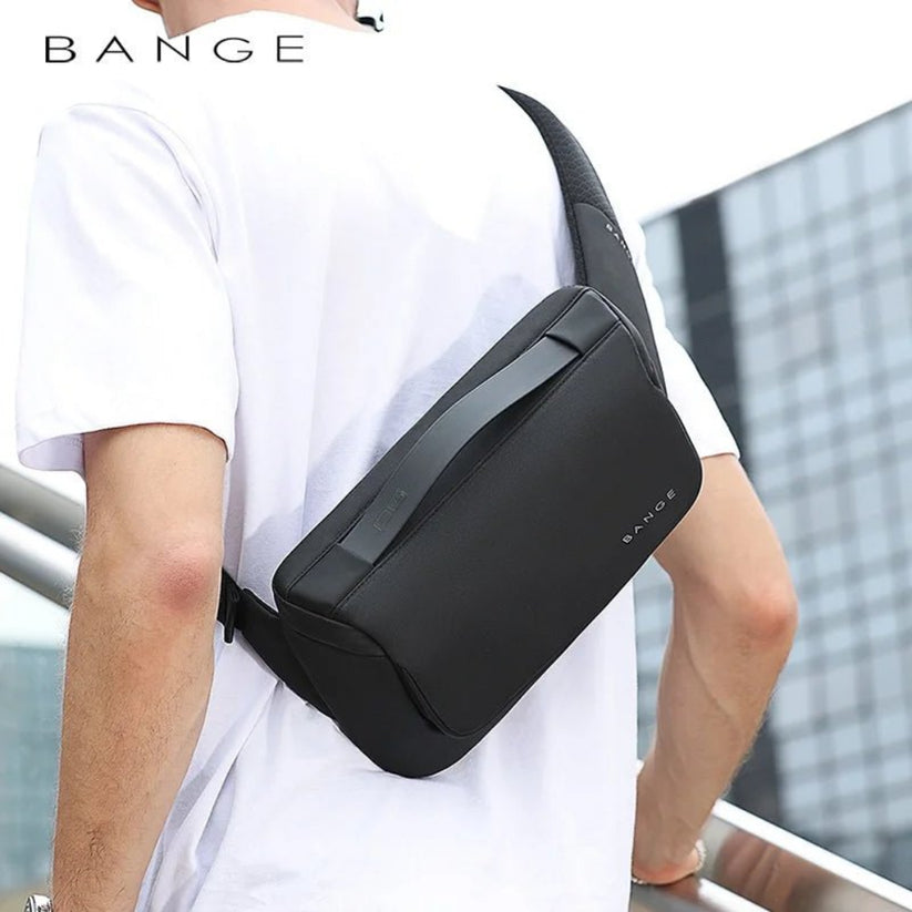 Premium Bange Fonex Water Proof Polyester Sling Bag- Breathable Back panel and Hidden Pockets keep You Comfortable and secure, 9.7inches