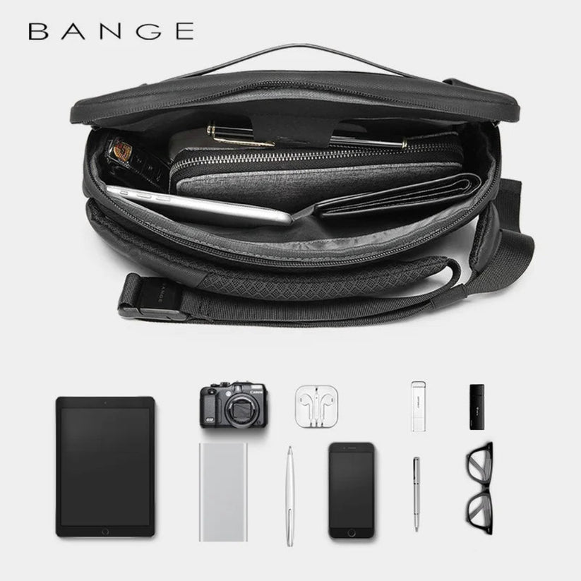 Premium Bange Fonex Water Proof Polyester Sling Bag- Breathable Back panel and Hidden Pockets keep You Comfortable and secure, 9.7inches