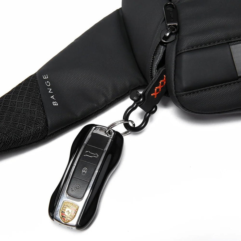 Premium Bange Fonex Water Proof Polyester Sling Bag- Breathable Back panel and Hidden Pockets keep You Comfortable and secure, 9.7inches