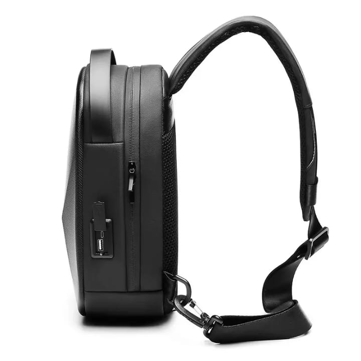 Bange Unisex Shoulder Chest Crossbody Sling Bag  with USB Charging