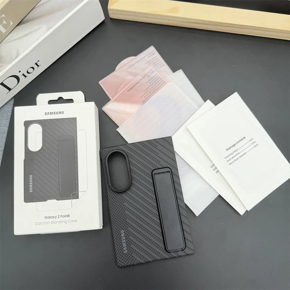 Carbon Wave Fold stand Case Galaxy Z Fold8 and Fold8 Ultra