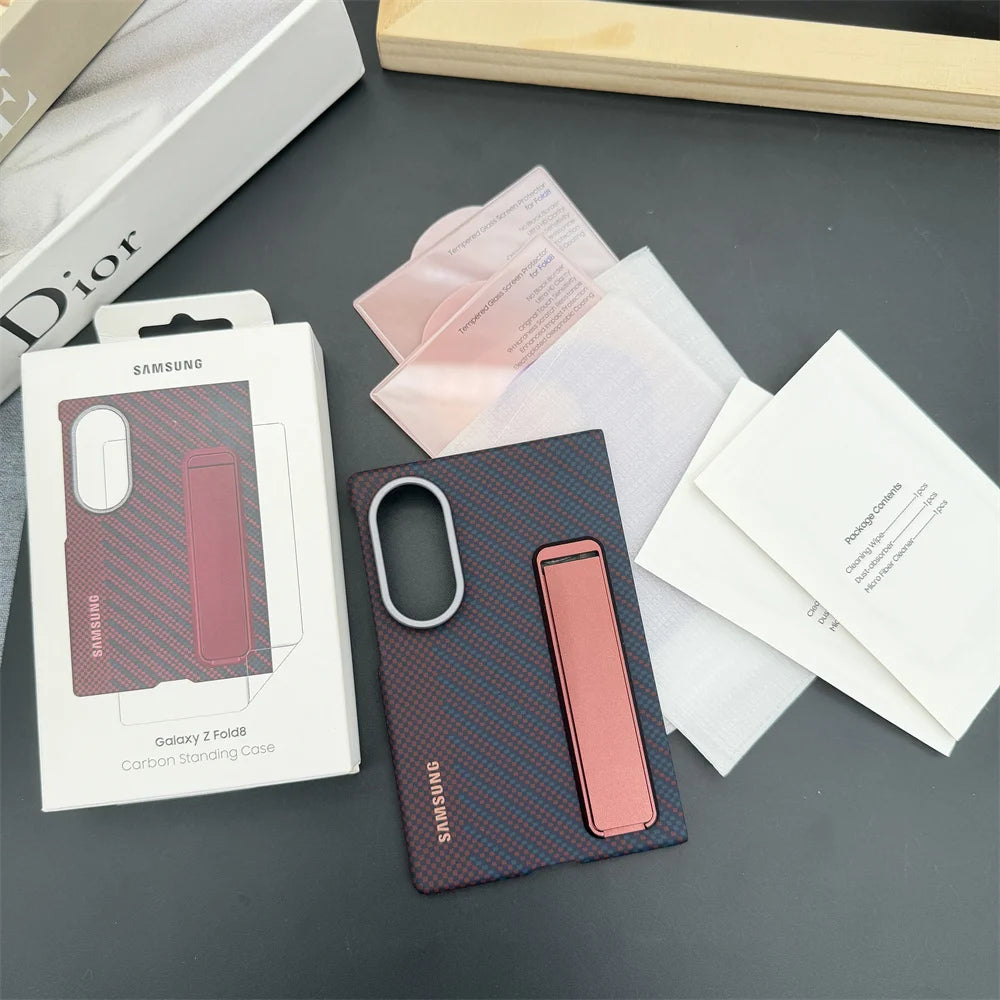 Carbon Wave Fold stand Case Galaxy Z Fold8 and Fold8 Ultra
