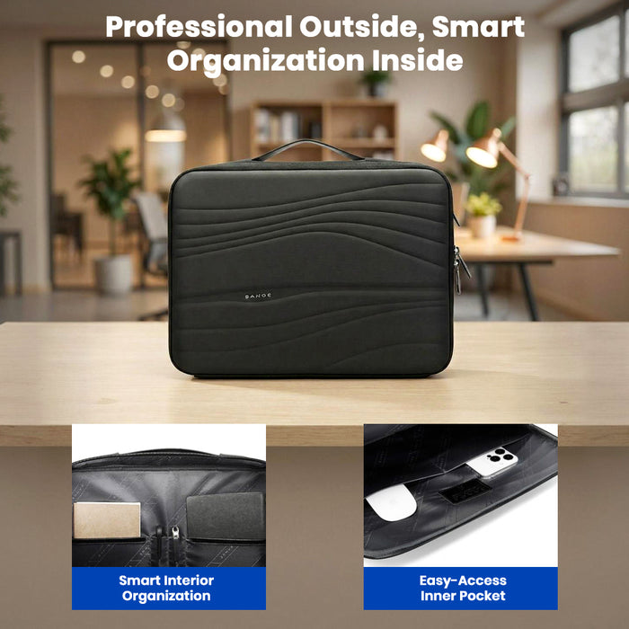 Hard-shell 14inch Laptop messenger waterproof  Bag- Briefcase for Men