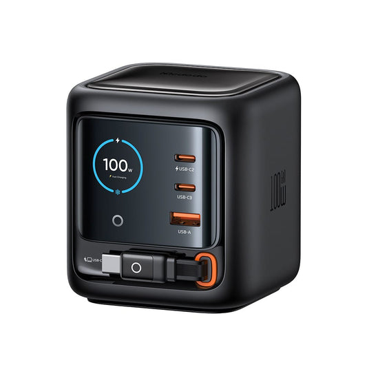 Universal Travel Charger 100W 4Port USB-C Desktop Charger, 2 Type-c & UB A Fast Charging Station With LCD Display