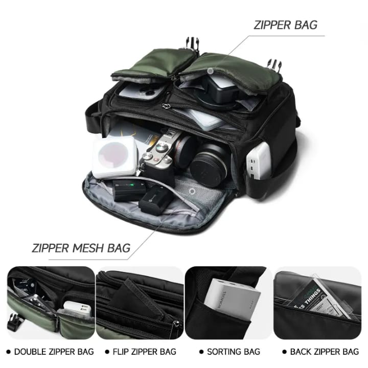 Camera Bag Crossbody Bag Mens Photography Bag Trendy Large Capacity Casual Mailman Bag