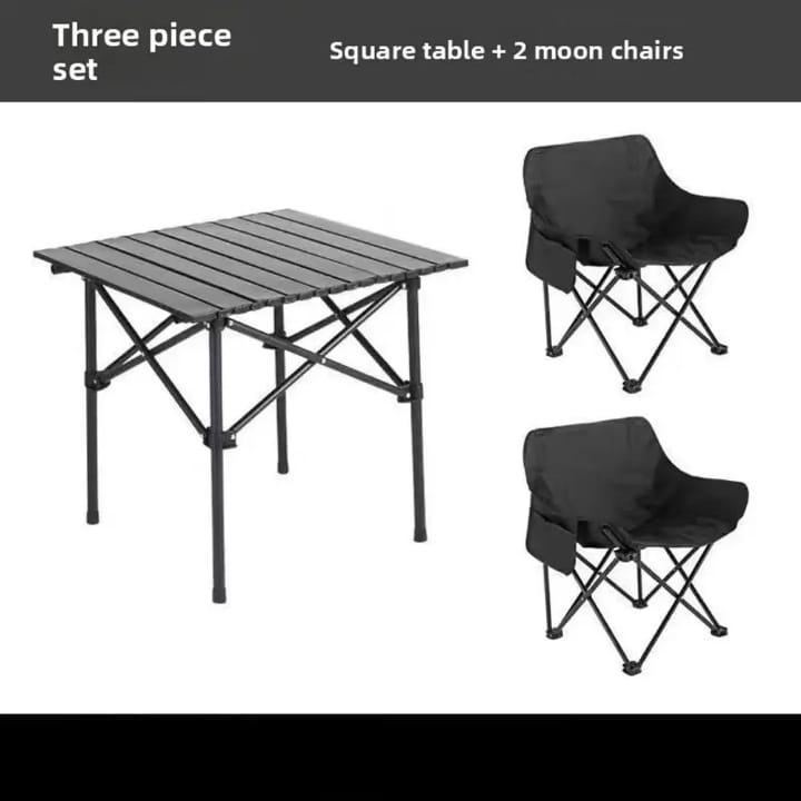 Outdoor Lounge Set – Stylish Table & 2 Chairs for Ultimate Relaxation