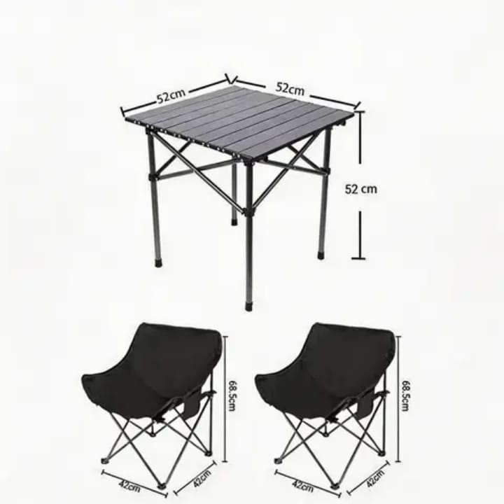 Outdoor Lounge Set – Stylish Table & 2 Chairs for Ultimate Relaxation