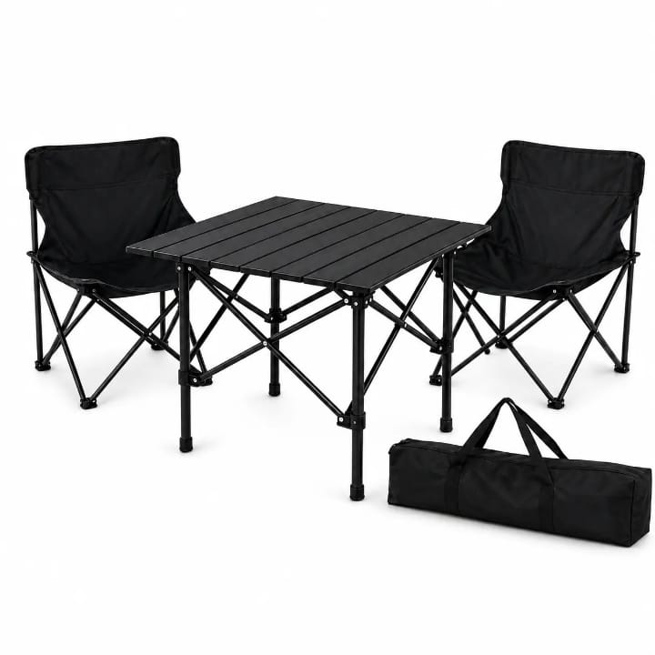 Outdoor Lounge Set – Stylish Table & 2 Chairs for Ultimate Relaxation