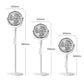 umidification Floor Fan, Portable USB & Battery Operated Rechargeable Mist Fan with Smart Remote Control, 4000mAh Battery, 4 Speed Modes, 150° Swing, Up to 2H Runtime Whit