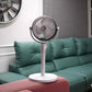 umidification Floor Fan, Portable USB & Battery Operated Rechargeable Mist Fan with Smart Remote Control, 4000mAh Battery, 4 Speed Modes, 150° Swing, Up to 2H Runtime Whit