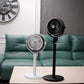 umidification Floor Fan, Portable USB & Battery Operated Rechargeable Mist Fan with Smart Remote Control, 4000mAh Battery, 4 Speed Modes, 150° Swing, Up to 2H Runtime Whit