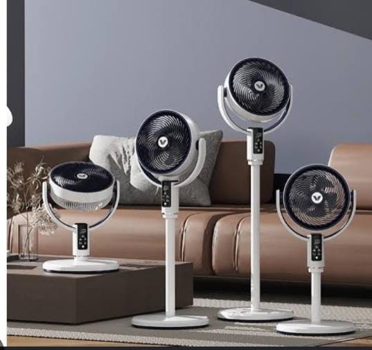 CirculAir 25m 20dB 908CFM High Airflow Floor Fan DC 9 Speed Motor 4 Modes Remote Control Floor Fan