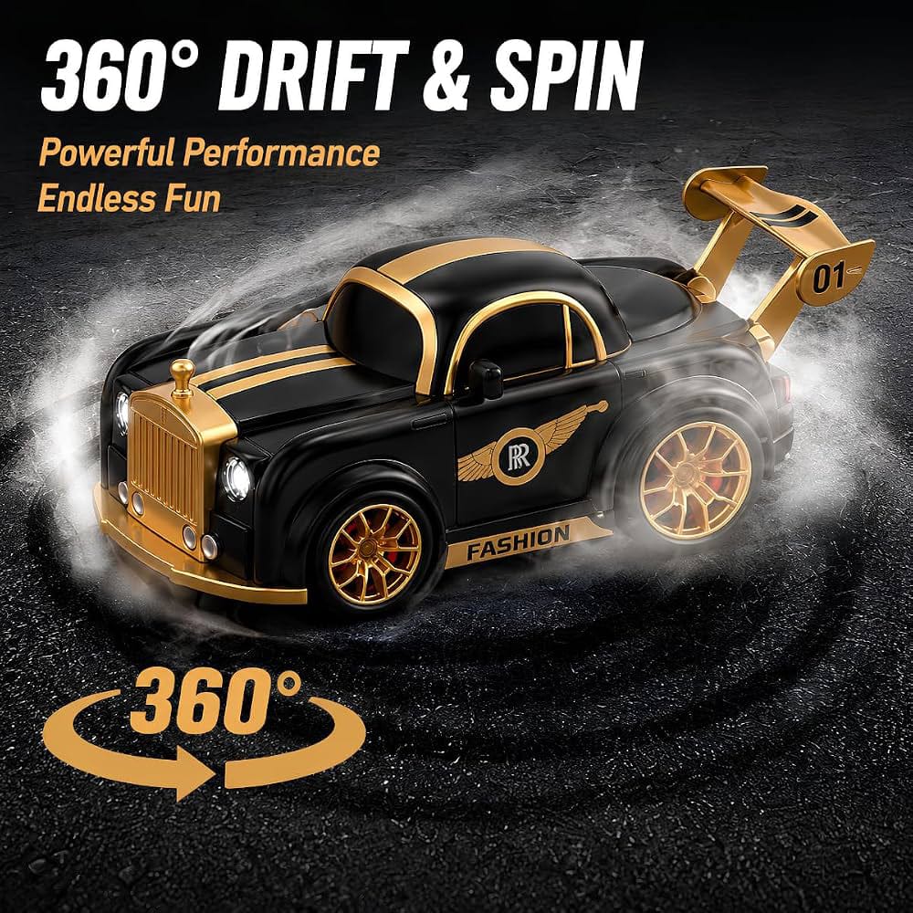 Multifunctional Mini Drift Remote Control Car, RC Drift Car for Kids with Sensor Follow, 360° Drift, LED Lights & Rechargeable Battery, Magnetic Modular Design, Toy Gift for Boys Girls