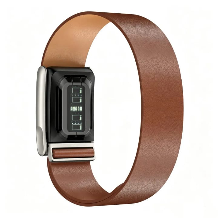 Whoop 5.0MG Slim Fit PU Leather Replacement Strap Band - Stretchable, Stylish Leather band