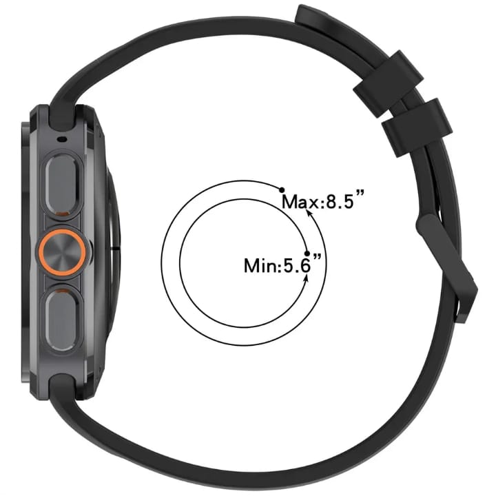 Silicon Strap for Samsung Galaxy Watch Ultra2/ ultra1 with double pin buckle, Wristband