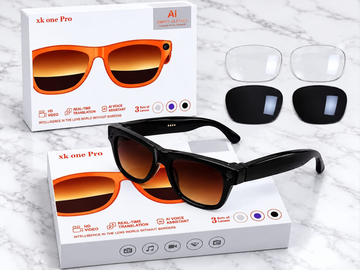 AI Smart Glasses with HD Video Recording, Real-time Language Translation